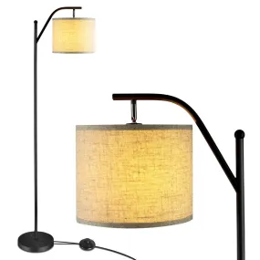 Floor Lamp for Living Room, Mid Century Tall Pole Lamp with Arc Hanging Shade