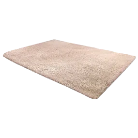 Floor Rug Large Shaggy - 230 x 200cm - Beige