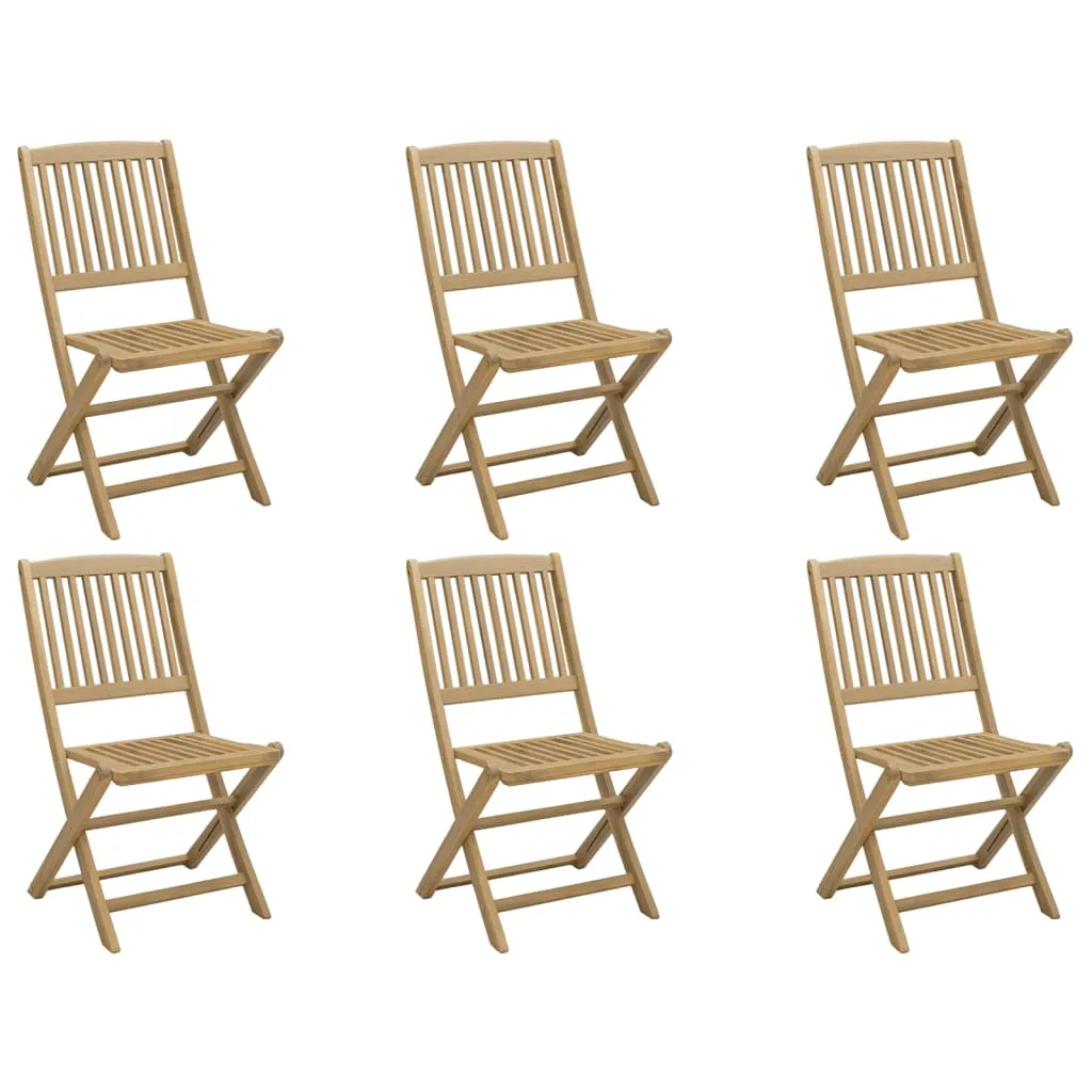 Folding Garden Chairs 6 pcs 48.5x57x90 cm Solid Wood Acacia