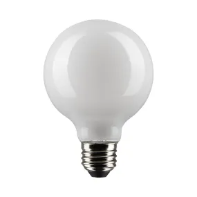 G25 LED Globe Bulb, 6W, 500lm, 2700K, 60W Equal, E26 Base, Frosted Finish, Pack Of 2