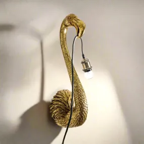 Gold Flamingo Wall Light