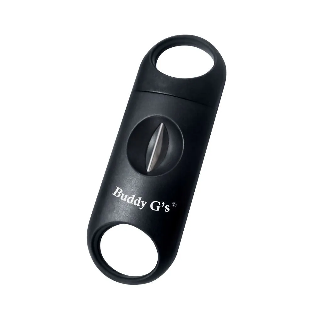 High Quality V-cut Cigar Cutter With Durable Plastic & Stainless Steel V-cut Blade - Black color