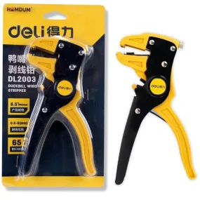 Homdum 6.5 inch Automatic Wire Stipper Deli Cable Insulation Stripping Plier and Nippers Self Adjusting Wire Stripping Tool for Cables up to 6 mm.