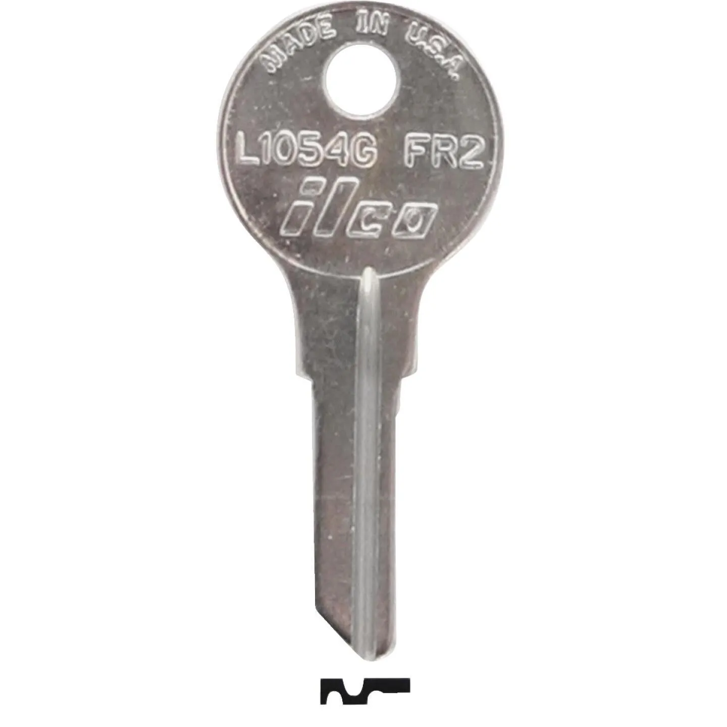 ILCO Fort Nickel Plated File Cabinet Key, FR2 (10-Pack)