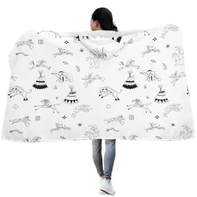 Ledger Dabbles White Hooded Blanket