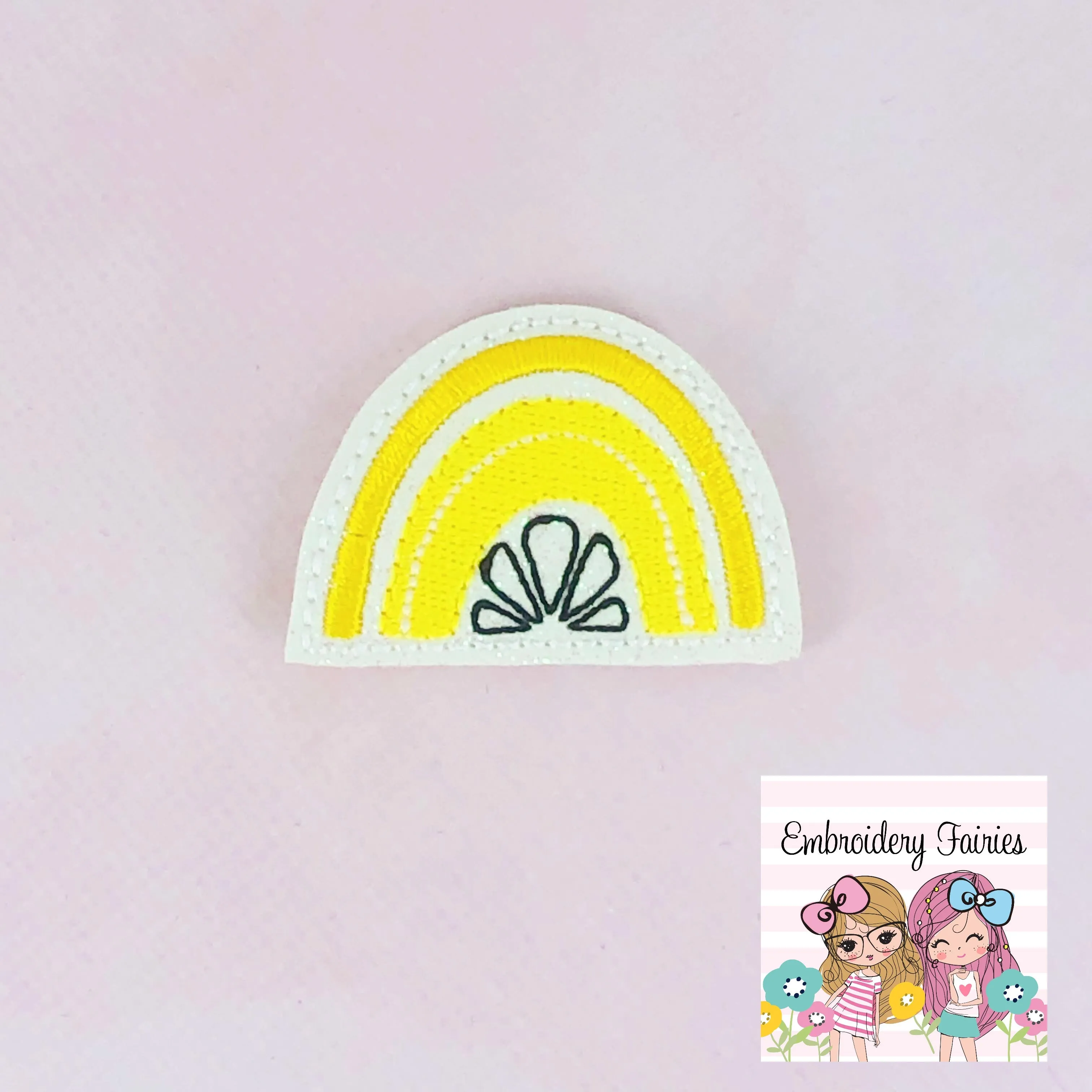 Lemon Rainbow Feltie Design