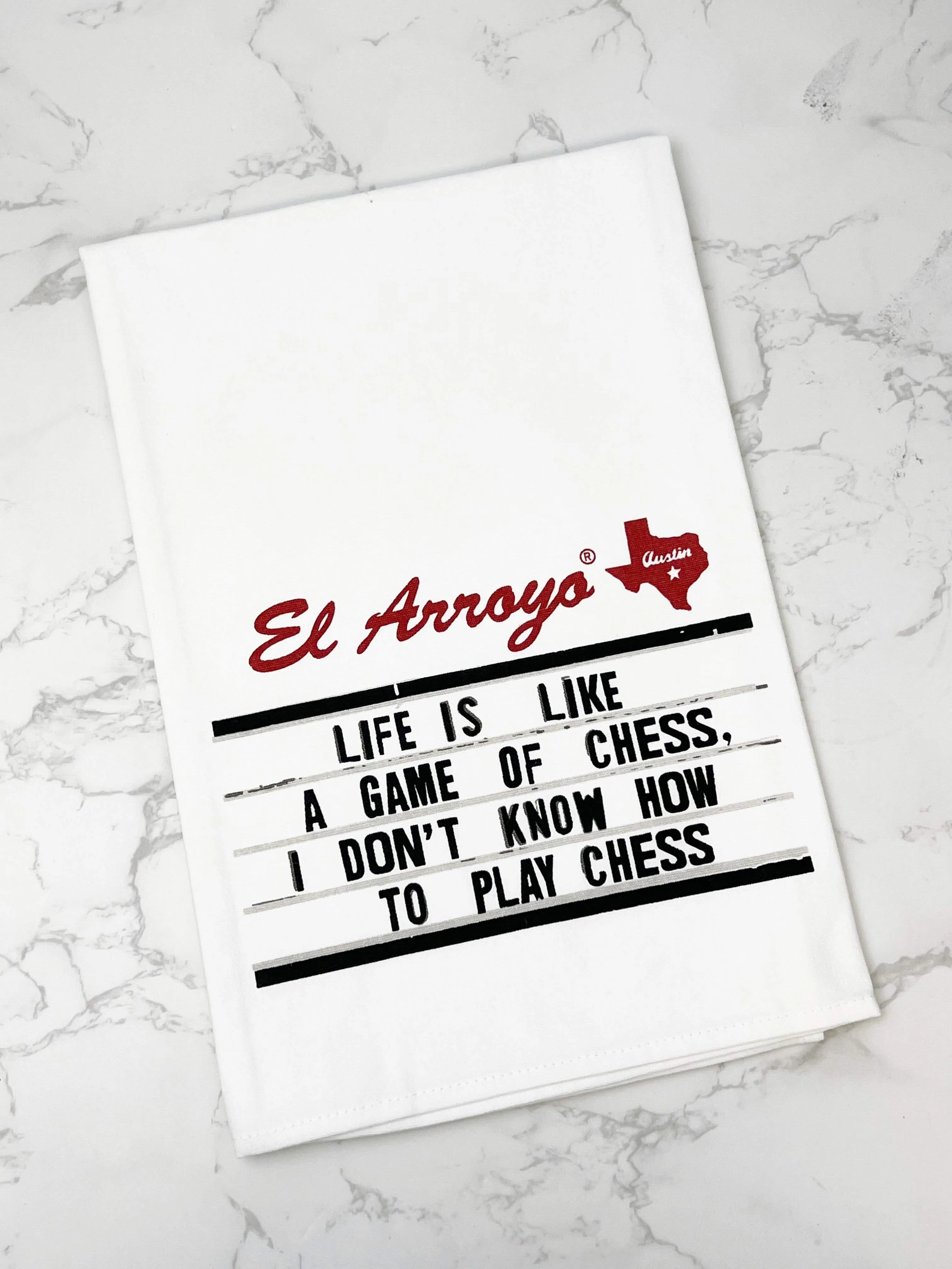 'Life Is Like A Game Of Chess... I Don't Know How To Play Chess' Tea Towel