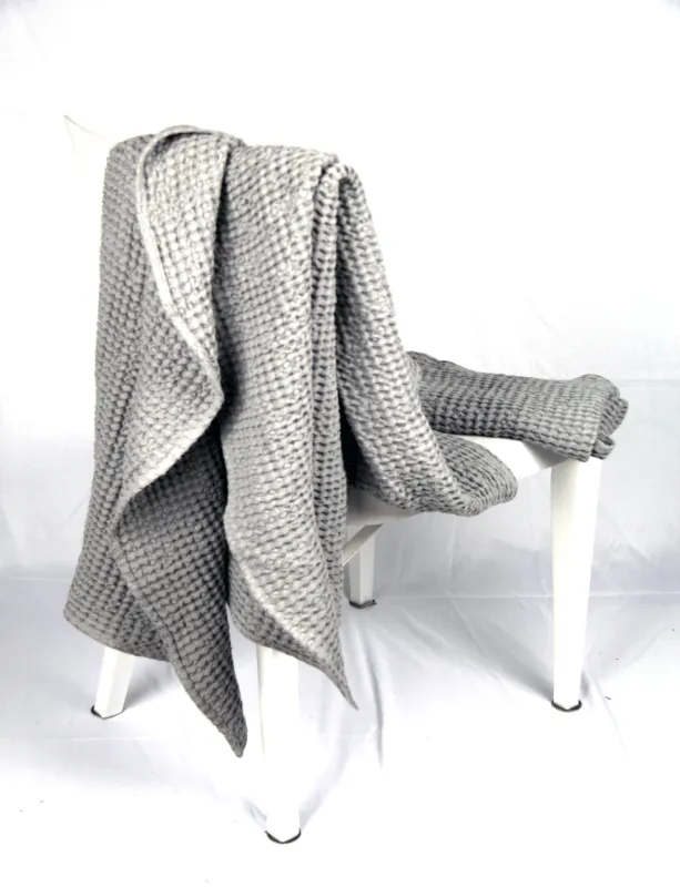 Light Grey linen waffle towel