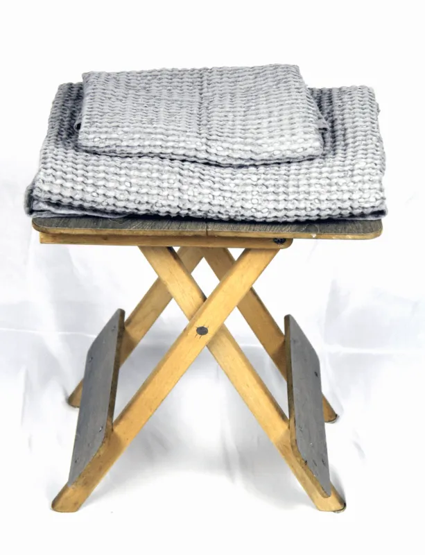 Light Grey linen waffle towel