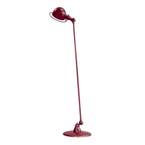 Loft Single Arm Floor Light In Burgundy