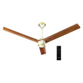 Luker Size Zero Crown BLDC Ceiling Fan 1200mm Ivory Gold Teak