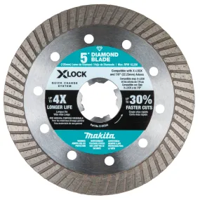 Makita X-LOCK 5" Turbo Rim Diamond Blade for Masonry Cutting