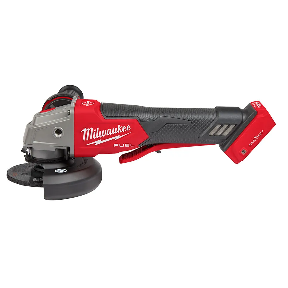 Milwaukee 2882-20 M18 FUEL™ 4-1/2" / 5" Braking Grinder w/ ONE-KEY™  Paddle Switch, No-Lock