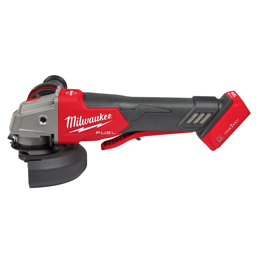 Milwaukee 2882-20 M18 FUEL™ 4-1/2" / 5" Braking Grinder w/ ONE-KEY™  Paddle Switch, No-Lock