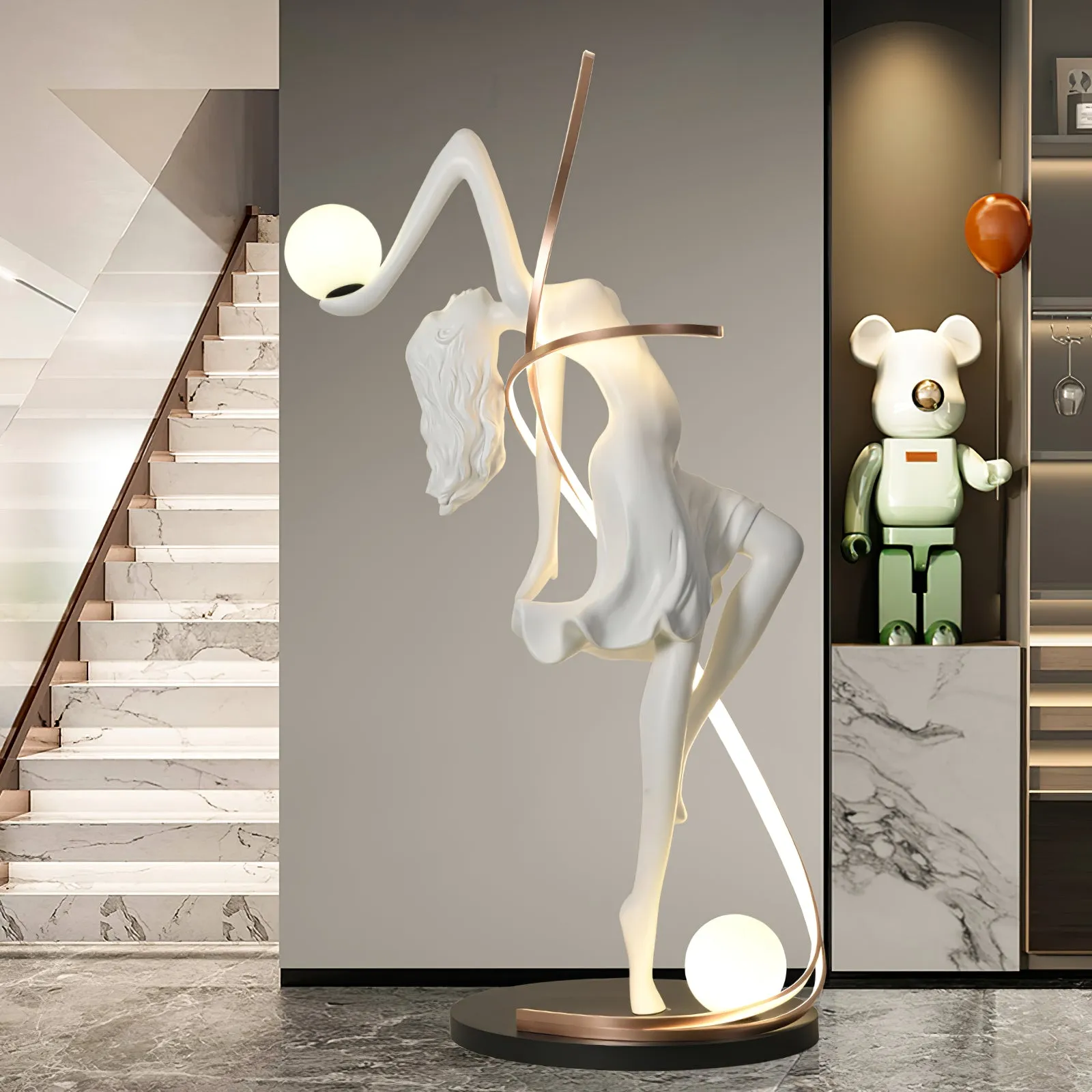 Misha Goddess Statue Floor Lamp