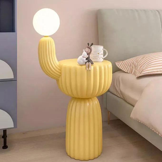 Modern Creative Resin Cactus Decorative 1-Light Standing Floor Lamp