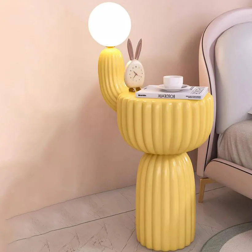 Modern Creative Resin Cactus Decorative 1-Light Standing Floor Lamp