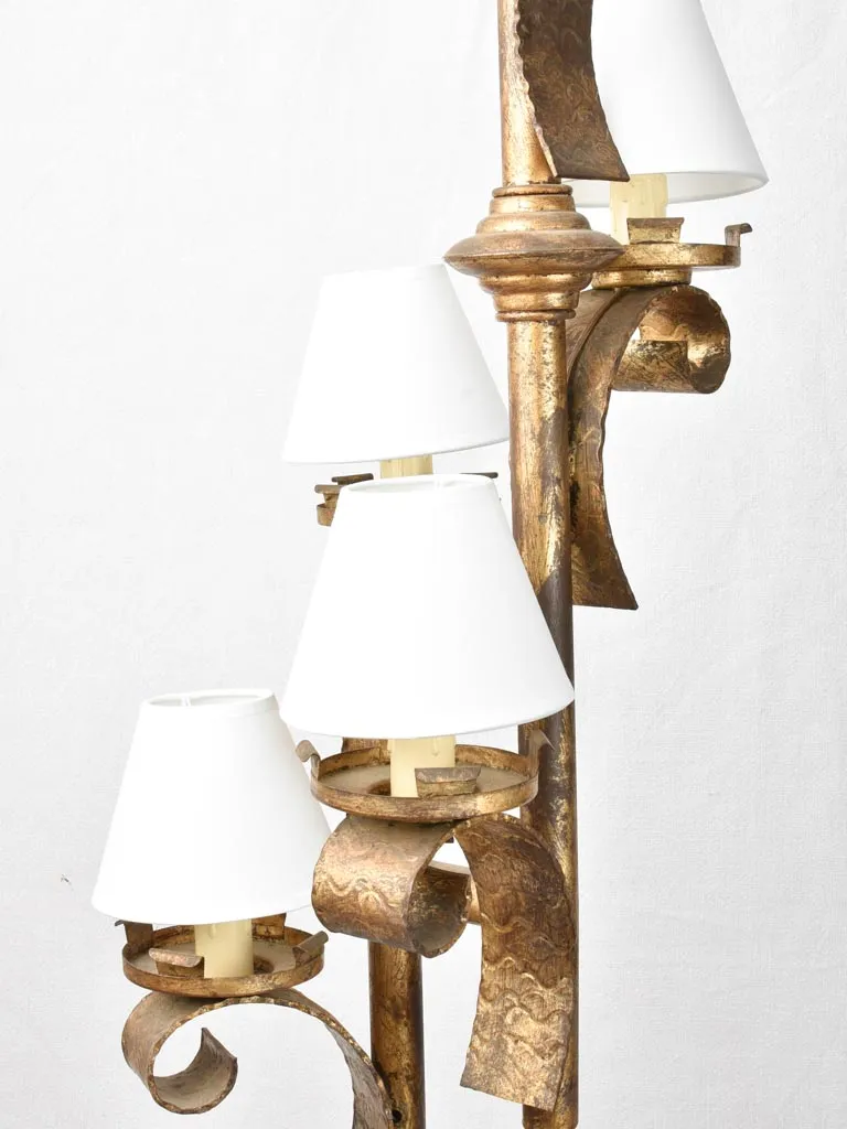 Modern floor lamp with 5 lights - gold 63"