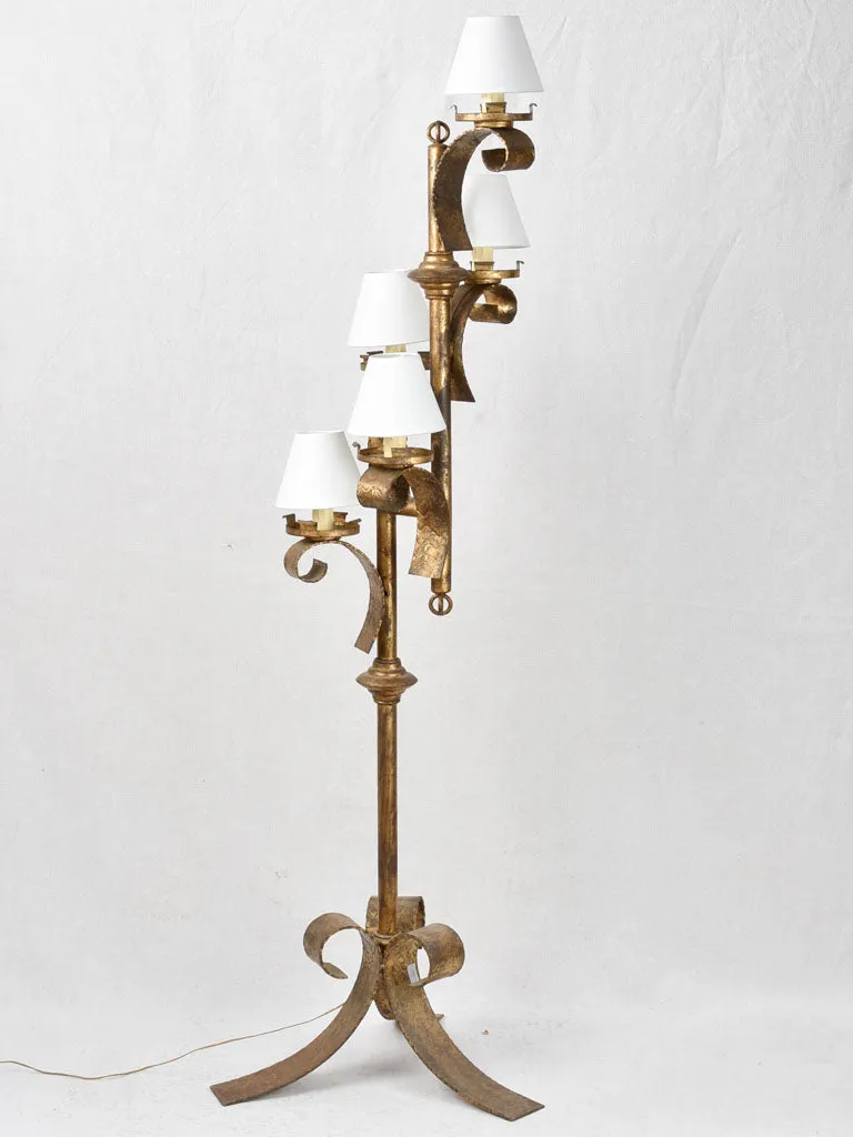 Modern floor lamp with 5 lights - gold 63"