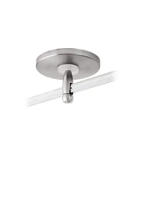 Monorail Hardware 4" Round Direct Feed Canopy in Satin Nickel