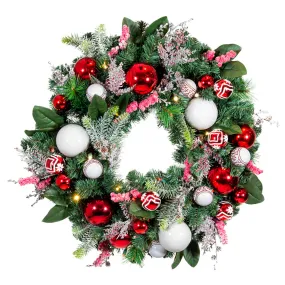 Nordic Red and White Wreath