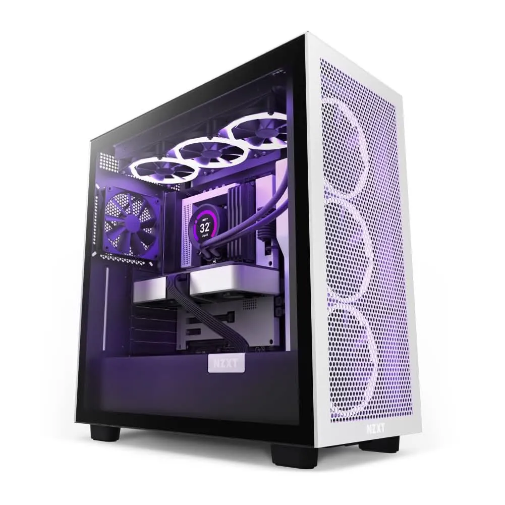 NZXT H7 FLOW MID-TOWER E-ATX CABINET BLACK & WHITE