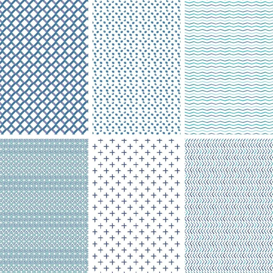 Ocean Scrapbook Paper Digital Download