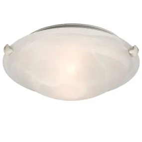 Ofelia - L680112MW010A1 LED Ceiling Light, White Finish, Marbled Glass, 12W, 3000K, Dimmable, ENERGY STAR Certified, 798 Lumens