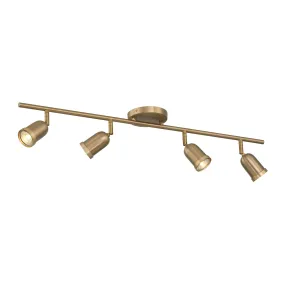 Open Box Bixby 32" 4-Light LED Fixed Track Light, Brushed Brass