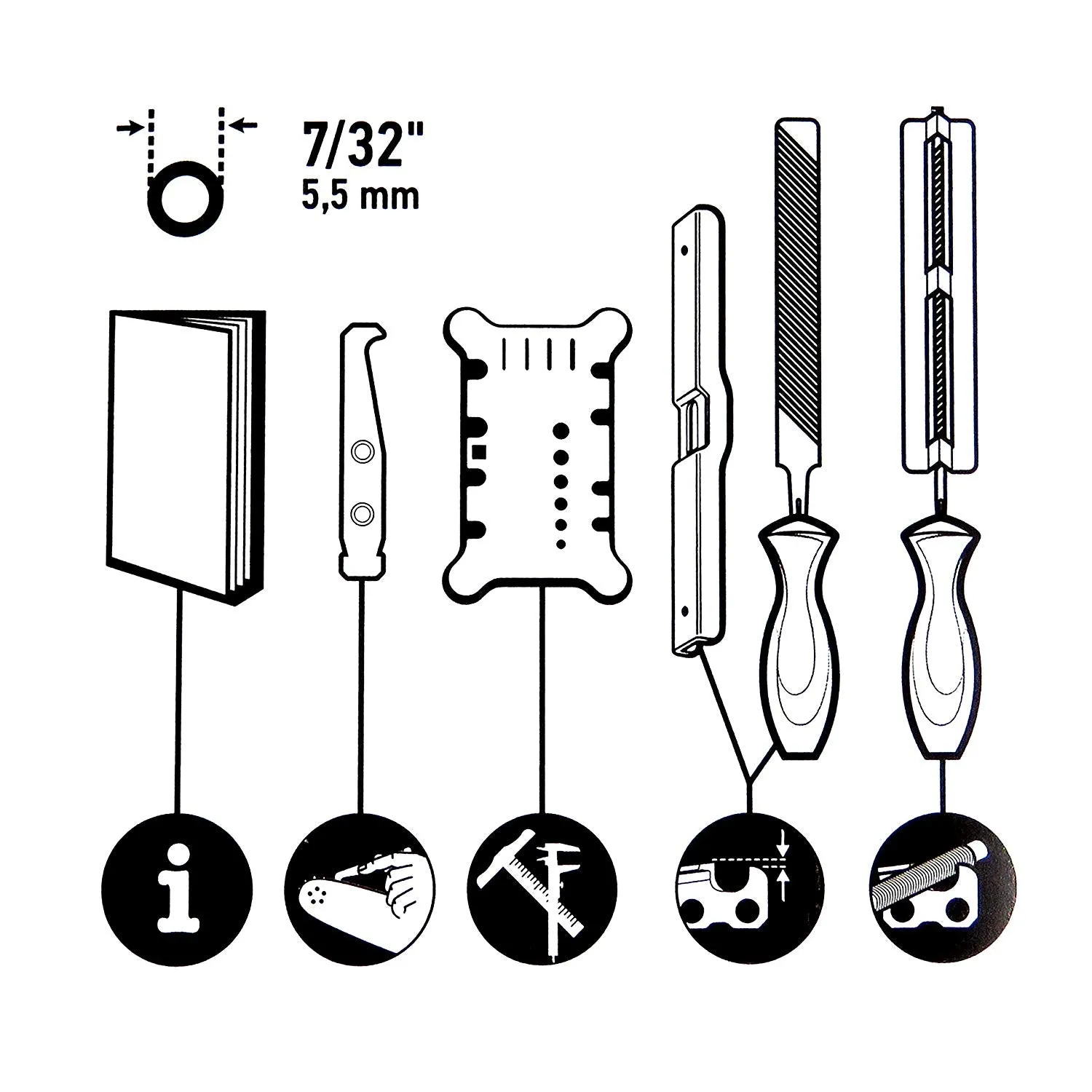 Oregon Pro Chainsaw Sharpening Kit 7/32in. Dia. Model Number 558551