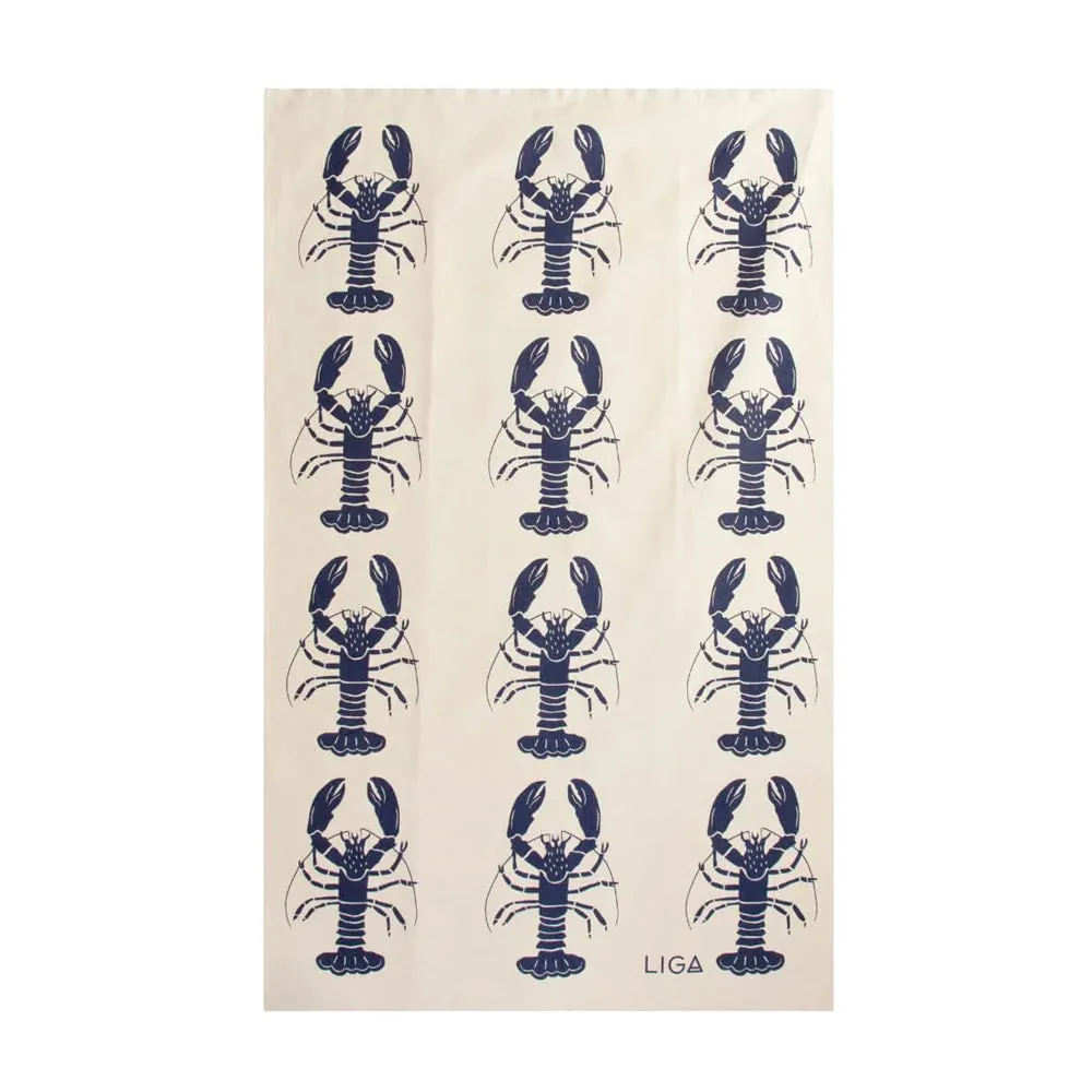 Organic Tea Towels | Blue Lobster