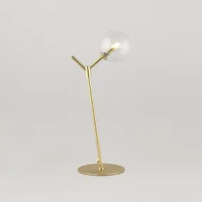 Outlet Atom table lamp - Matt brass, Clear