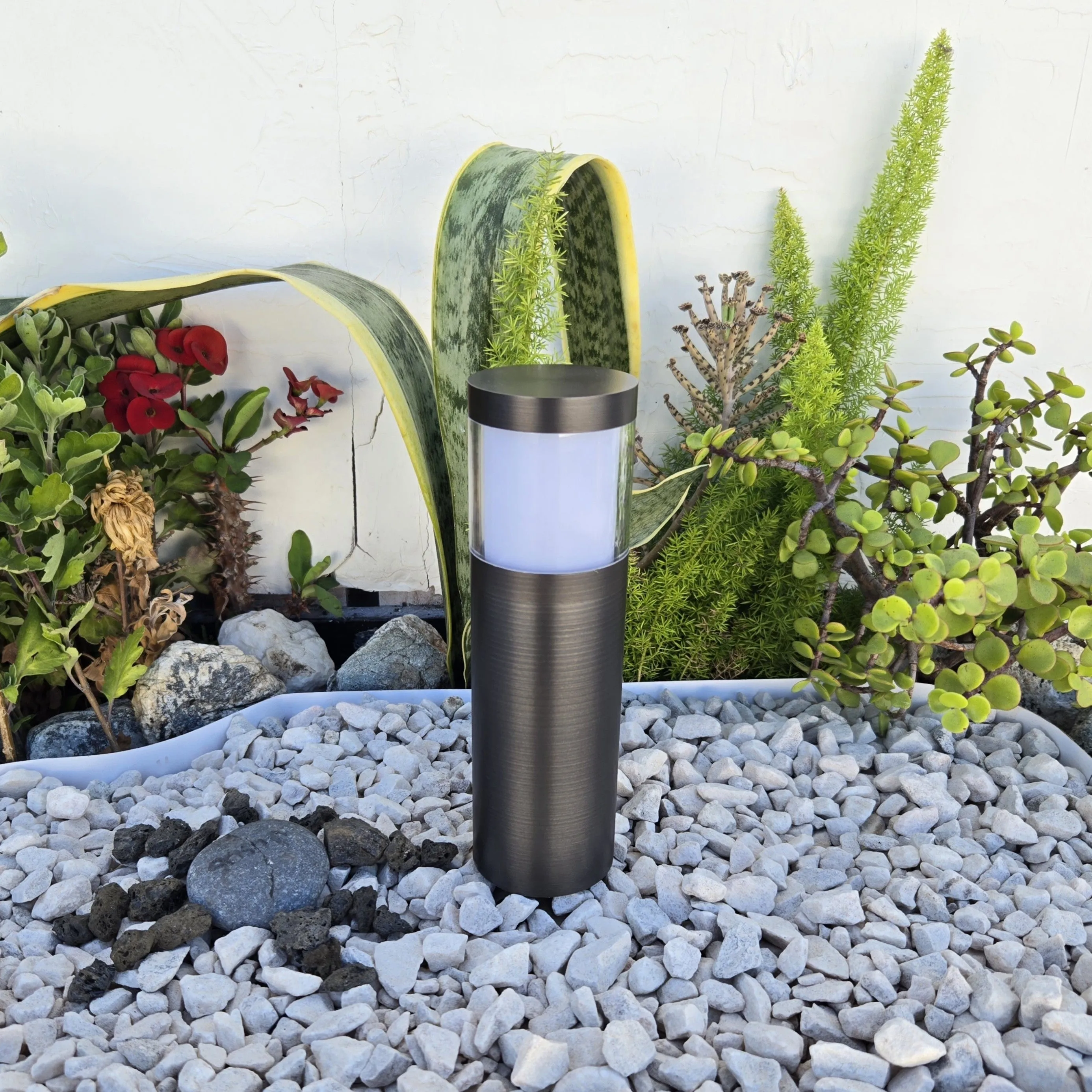 Petite Brilia Cast Brass Bollard Contemporary Pathway Natural Bronze