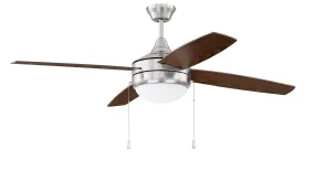 Phaze 4-Blade 2-Light Contractor Ceiling Fan in Brushed Polished Nickel