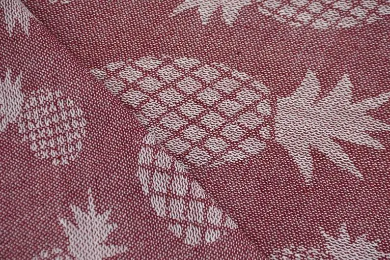 Pineapple Burgundy 100% Cotton Towel