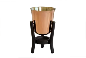 PVD Copper coated Stainless Steel Champagne Cooler with Matt Black Stand