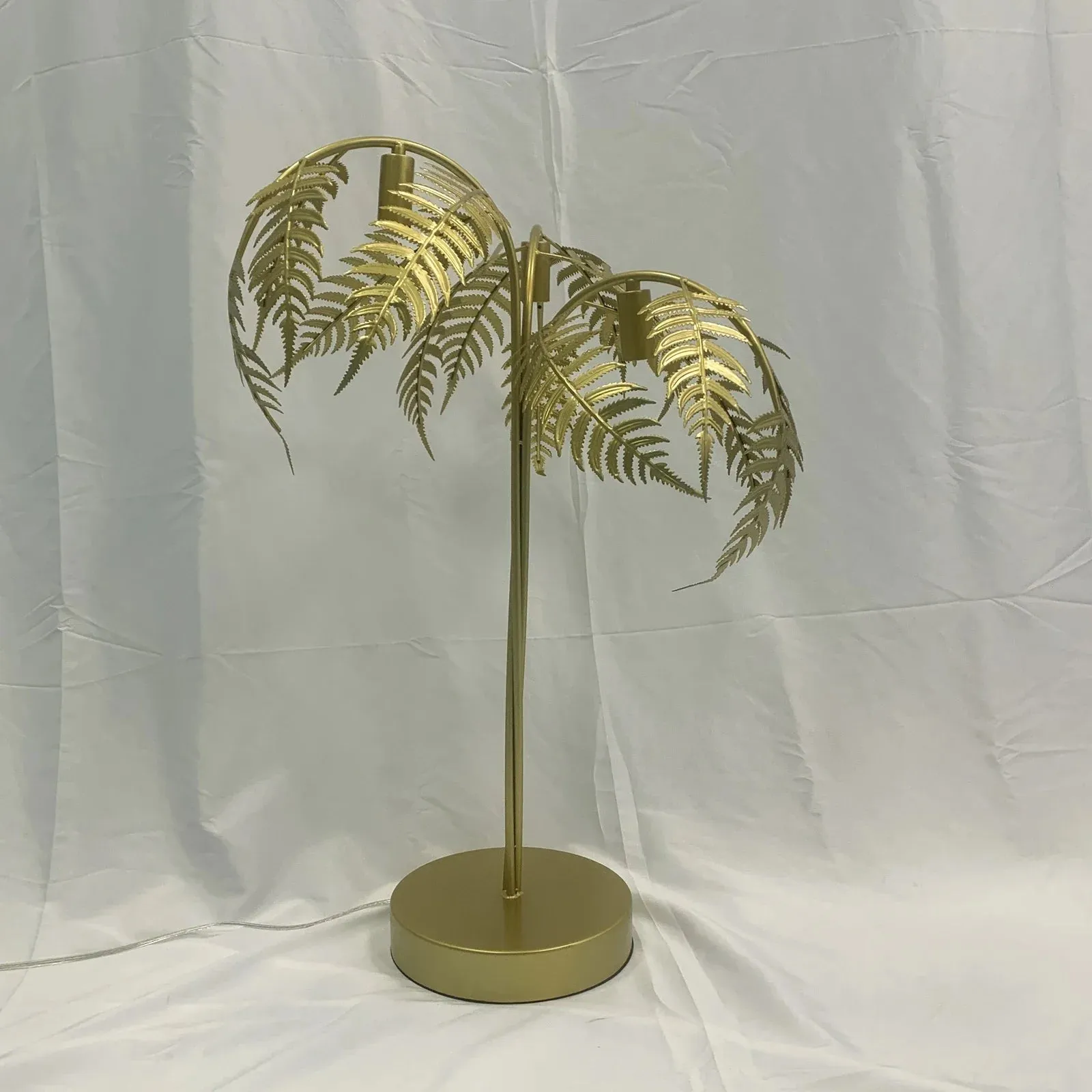 Retro Wrought Iron Leaves Design Villa Model Room Hotel Palm Tree Table Floor Light Home Decoration Fashion Floor Lamp