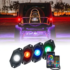 RGBW LED Rock Lights Kit with Bluetooth Control | Trophy Series