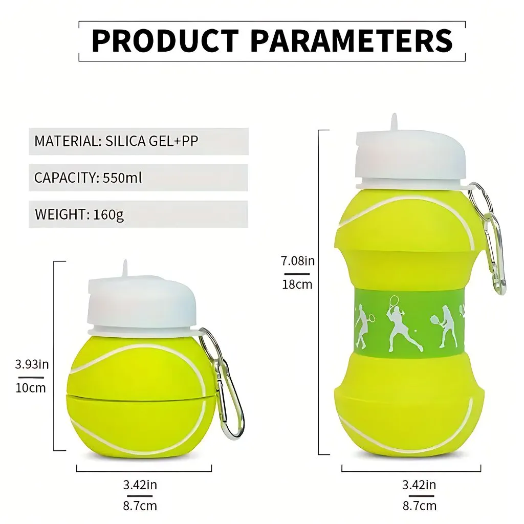 Roll the Ball Bottle | Expandable Silicone Bottle for Sports Lovers