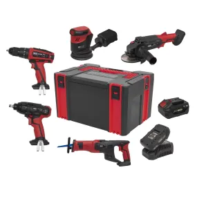 Sealey CP20VCOMBO2 20V Cordless Combo 5pc Kit with 2 Batteries & Charger