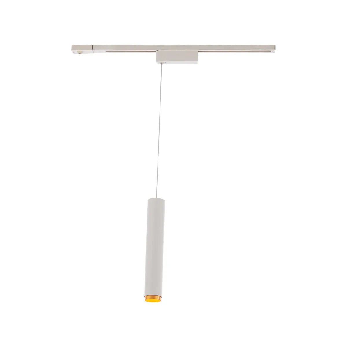 Silo LED Pendant Head 20W 3000K, Halo, White with Gold Collar