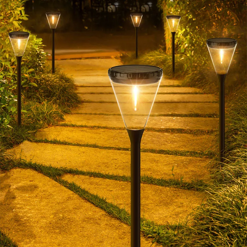 Solar Light Outdoor Waterproof Brightness Adjustable Led Light Garden Stake Lights for Path Walkway Driveway