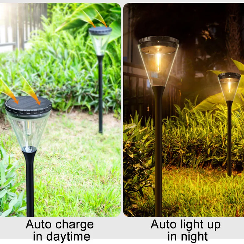 Solar Light Outdoor Waterproof Brightness Adjustable Led Light Garden Stake Lights for Path Walkway Driveway