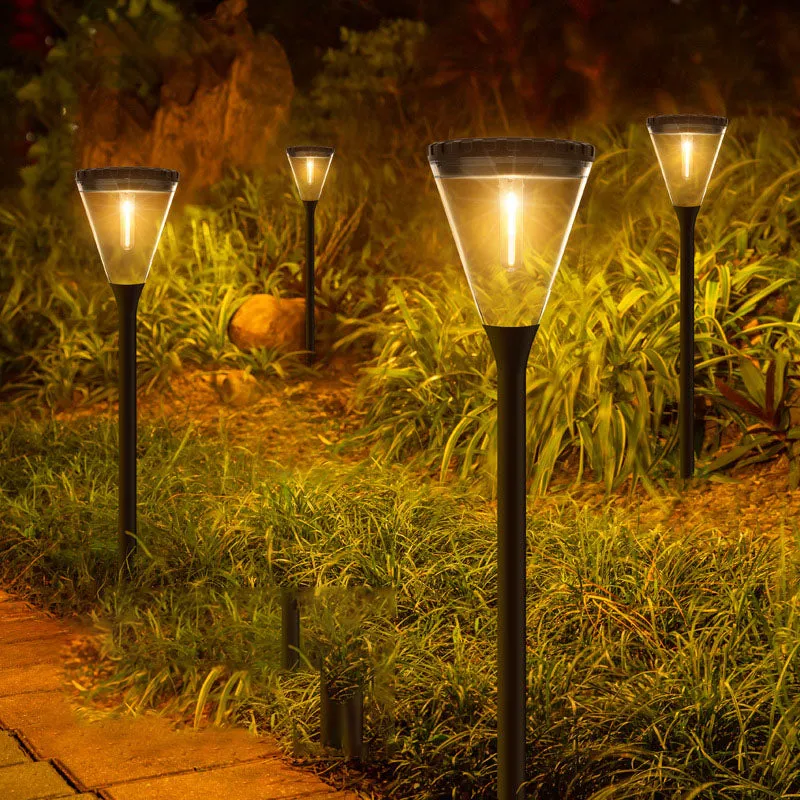 Solar Light Outdoor Waterproof Brightness Adjustable Led Light Garden Stake Lights for Path Walkway Driveway