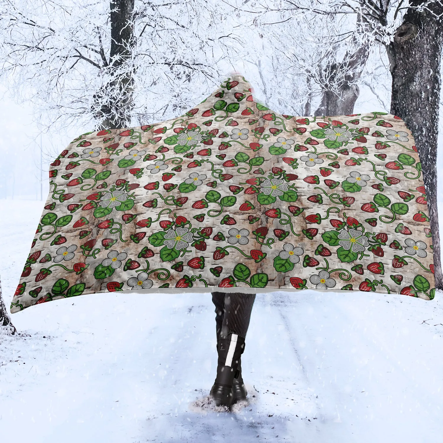 Strawberry Dreams BR Bark Hooded Blanket