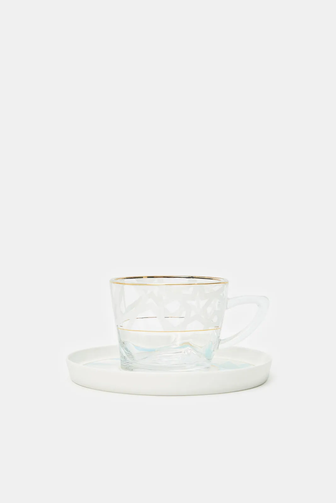 Teal Floral Tea Cup & Saucer (2 Piece)