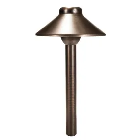 Total Light®  Boca Brass Path Light- 6" Shade 15" Stem