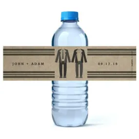 Two Tuxes Water Bottle Labels