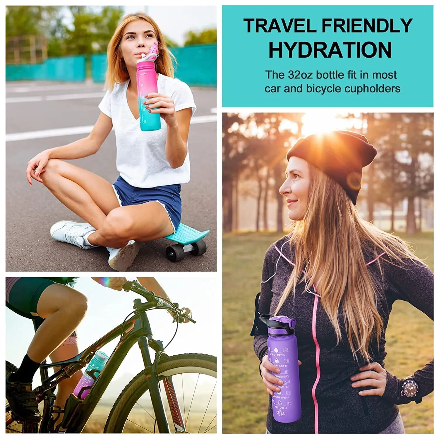 Unbreakable Water Bottle 1 L for Office, Water Bottle for Gym