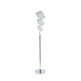 Vertical Crystal Sphere Floor Lamp // 3 Light